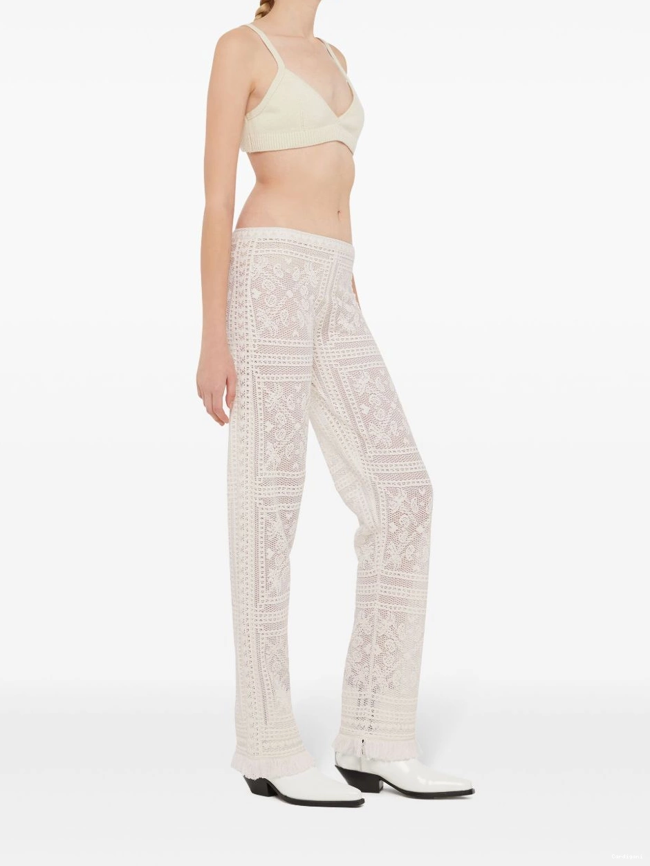 Affordable the Book Alanui Women straight-keg Kiss trousers by 0707